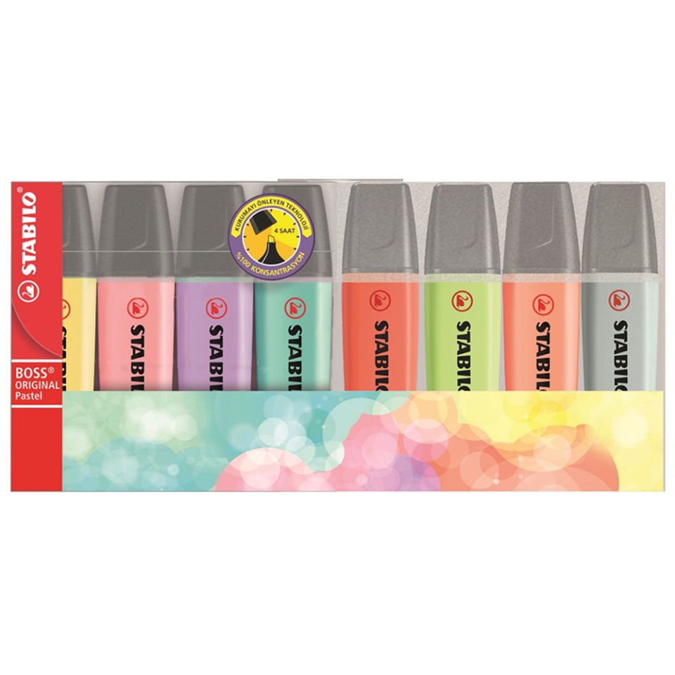Stabilo Fosforlu Kalem Boss Pastel 8 Li Paket