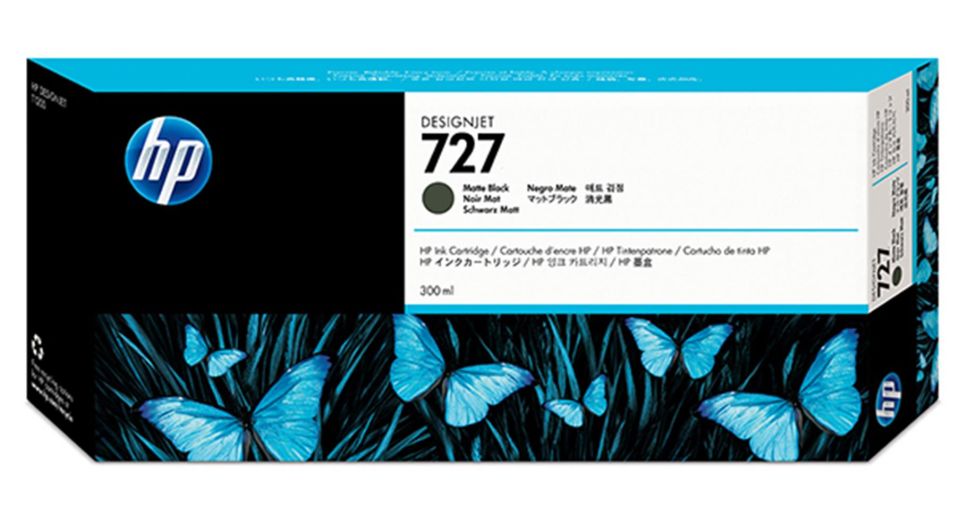 HP 727 Matte Black Mat Siyah 300ML Plotter Kartuşu C1Q12A