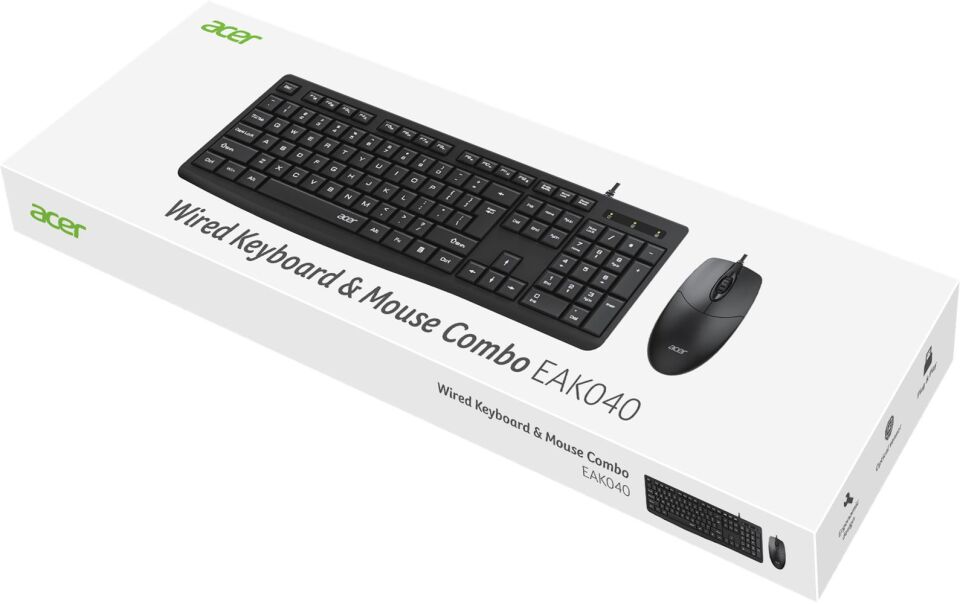 ACER EAK040 BKL Kablolu Klavye+ Mouse set