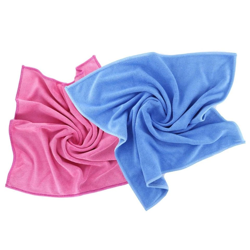 Silver Home Universal Parlak Doku Mikrofiber 40x40cm Temizlik Bezi Pembe