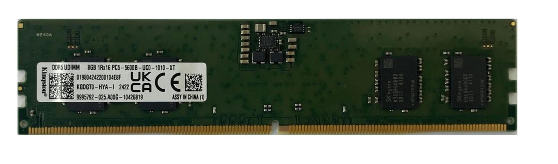 Kingston KGDGT0-HYA-K 8GB DDR5 5600MHz PC Bellek Bulk Kutusuz