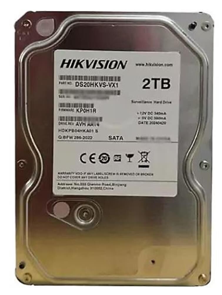 Hikvision 2TB DS20HKVS-VX1 128MB 5400RPM Sata 3.5'' Güvenlik Harddisk