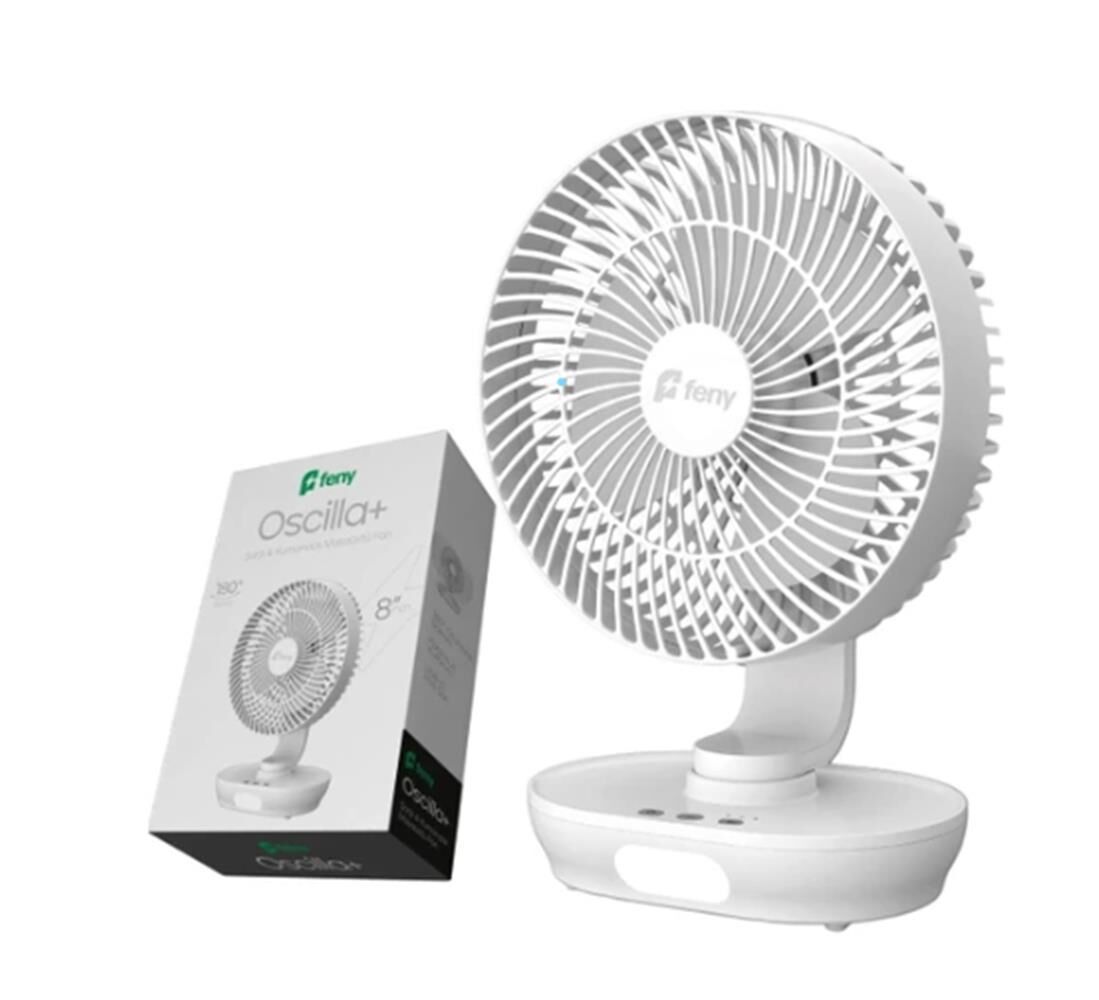 Feny FN-F88 Oscilla 3 Kademe Hız Ayarlı 180° 3000 Mah Şarjlı  8''Masüstü Vantilatör 150° Salınım