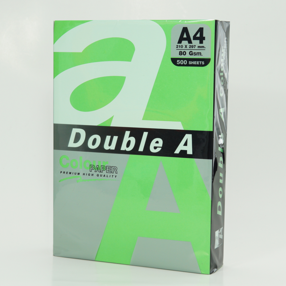 Double A Renkli Fotokobi Kağıdı 500 LÜ A4 80 GR Papağan Yeşili