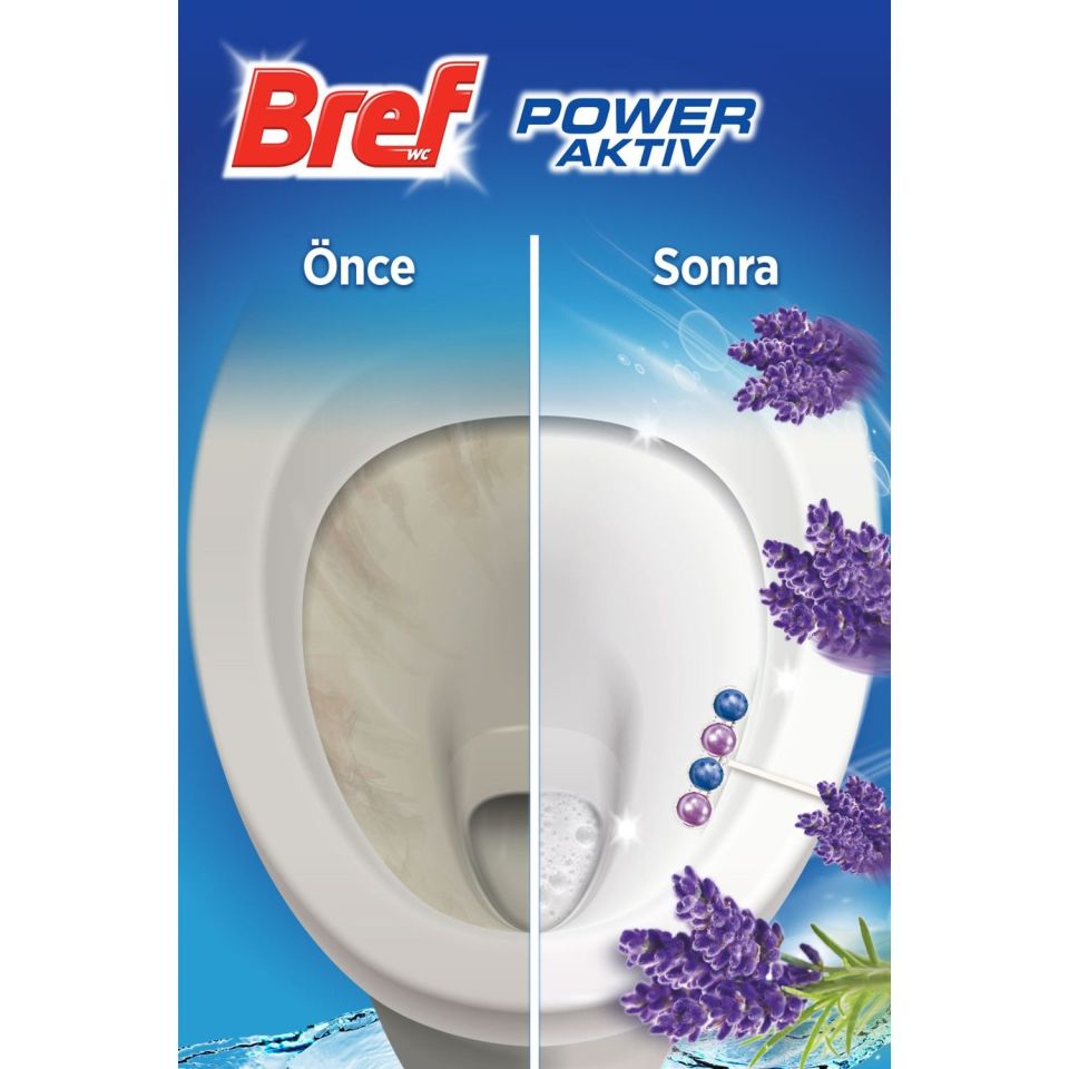Bref WC Power Aktiv Duopack Lavanta Katı Tuvalet Bloğu