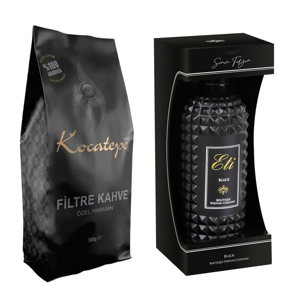 Kocatepe Filtre Kahve Özel Harman 500 gr + Eti Butik Kolonyası 300Ml Cam Şişe
