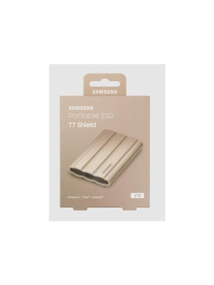Samsung 2TB T7 Shield Usb 3.2 (Okuma 1050MB - Yazma 1000MB) Bej Taşınabilir SSD Disk MU-PE2T0K-WW