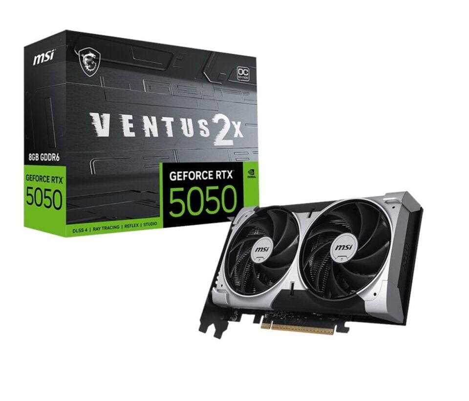 Msı GeForce RTX5050 Ventus 2X OC 8G 8GB GDDR6 128 Bit DLSS 4 Ekran Kartı