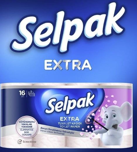 Selpak Extra Tuvalet Kağıdı Banyo Ferahlatma 16'lı