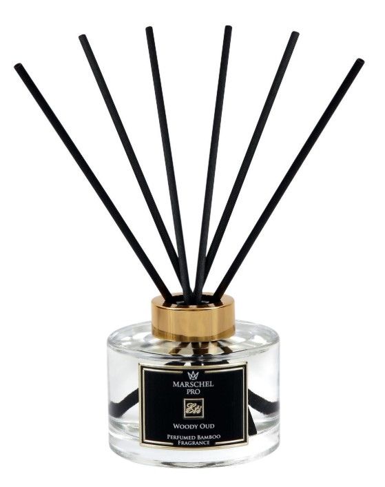 Woody Oud Bambu Çubuklu Koku Cam Şişe 165 ml