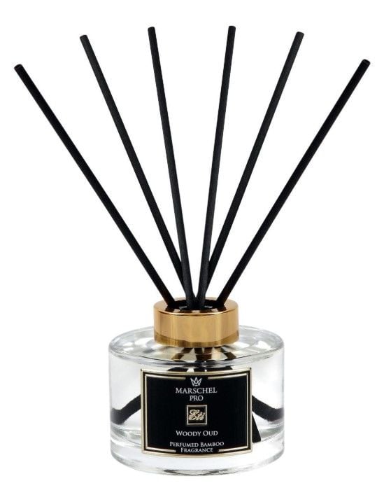 Woody Oud Bambu Çubuklu Koku Cam Şişe 165 ml