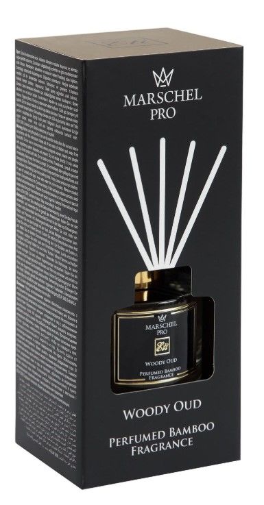 Woody Oud Bambu Çubuklu Koku Cam Şişe 165 ml