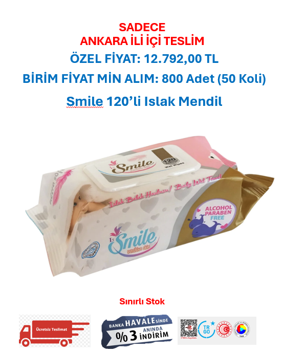 Smile Ultra Soft Islak Mendil 120'li t.01
