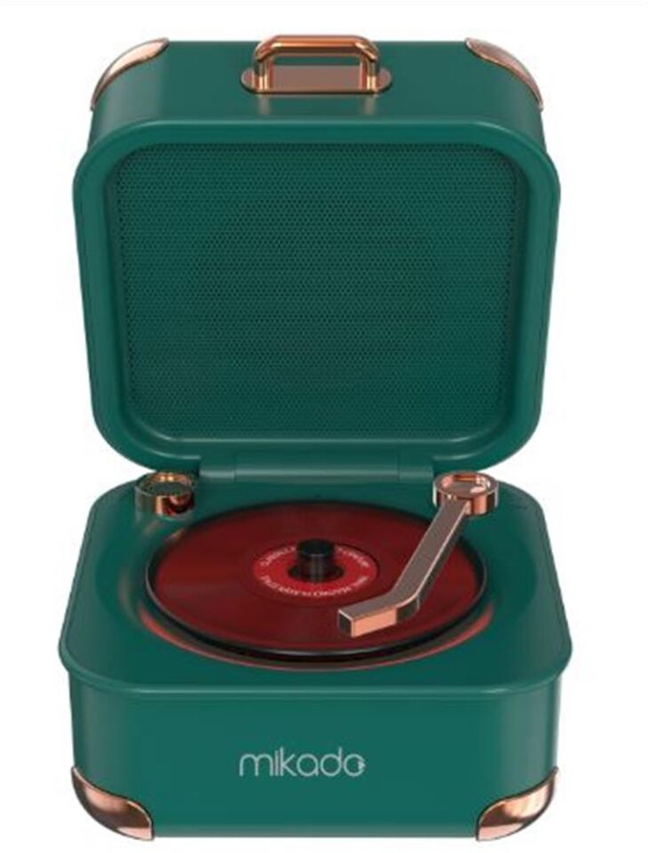 Mikado MD-62BT 5W 1200mAh Yeşil TF Kart + Bluetooth Destekli Klasik Retro Müzik Kutusu