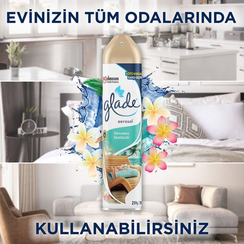 Glade Hava Tazeleyici Aerosol Oda Kokusu Okyanus Sessizliği 300ml