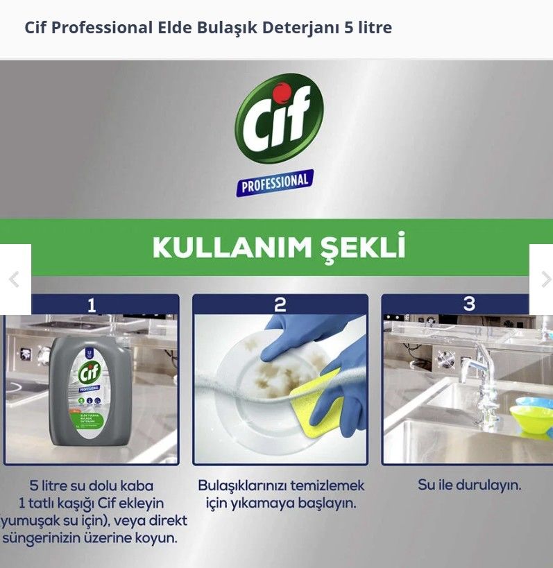 Cif Professional Elde Bulaşık Deterjanı 5 litre