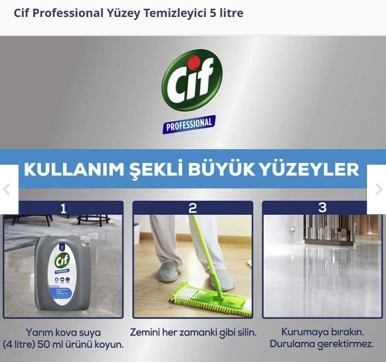 Cif Professional Çok Amaçlı Yüzey Temizleyici 5 litre
