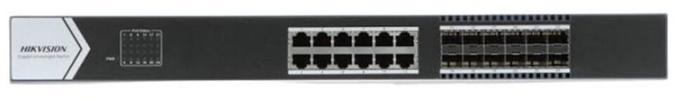 Hikvision DS-3E0524TF(B) 24 PORT(12×Gigabit RJ45 port,12×Gigabit Fiber) Switch