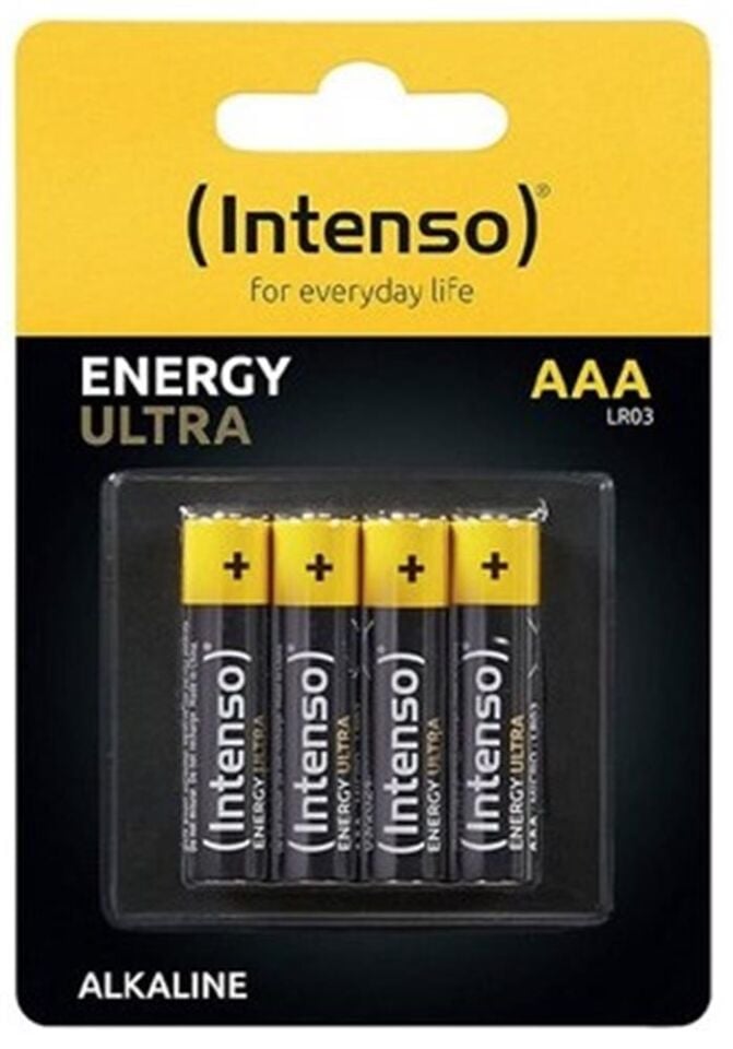 İntenso PBIN-557 LR03 AAA Boy Ultra Alkalin İnce Kalem Pil 4'lü Paket
