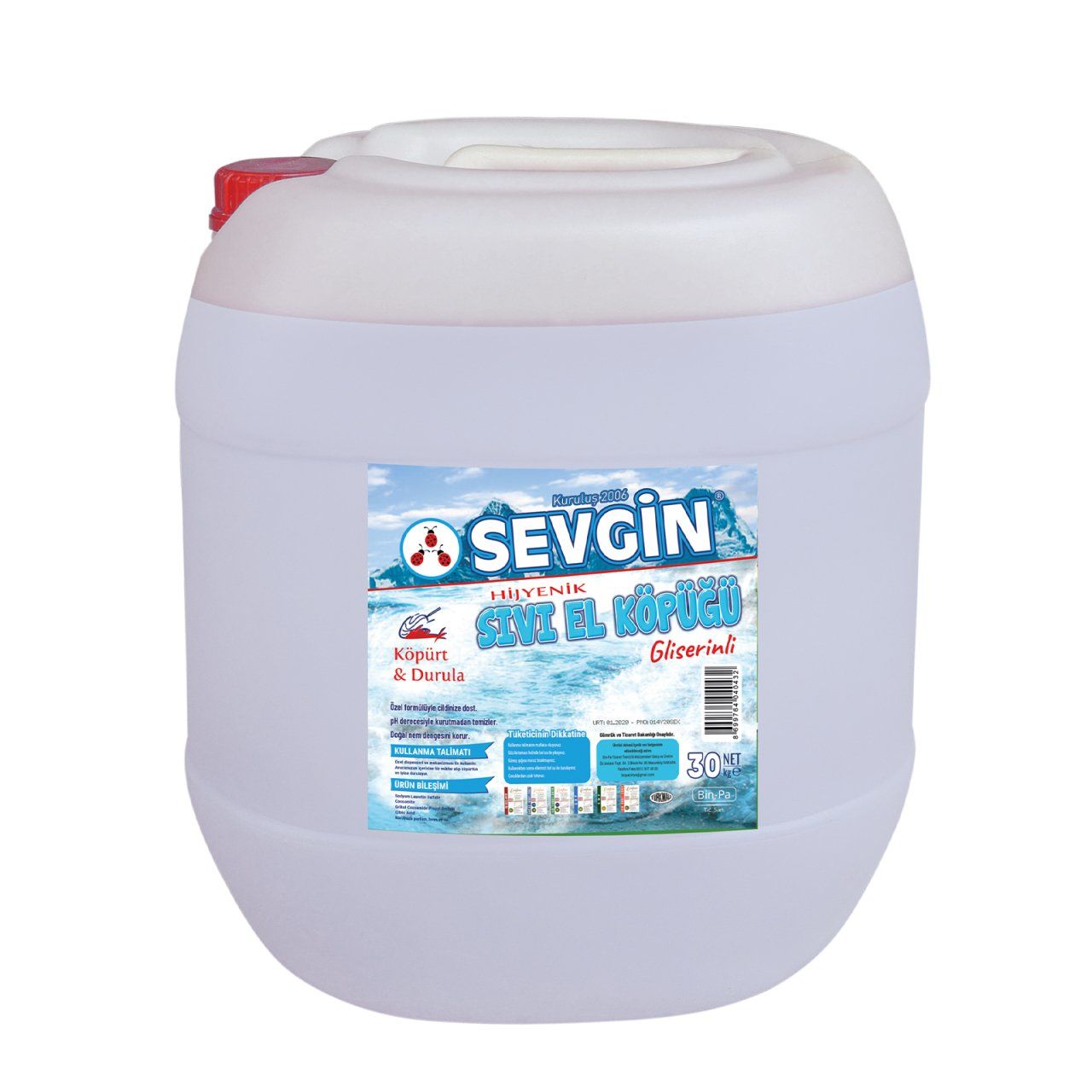 Pekpak Köpük El Sabunu 30 Kg.