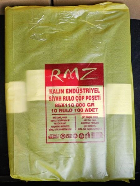 RMZ Çöp Poşeti 800 Gr 85x110 Cm 10 Lu x 10 Rulo (100 Adet)