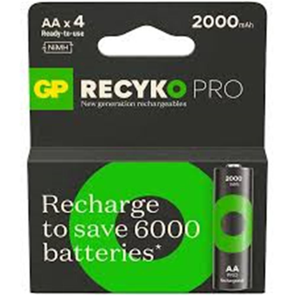 GP AA 2100 mAh Şarjlı Kalem Pil 4'lü Paket ReCyko GP210AAHCBEM-2GB4