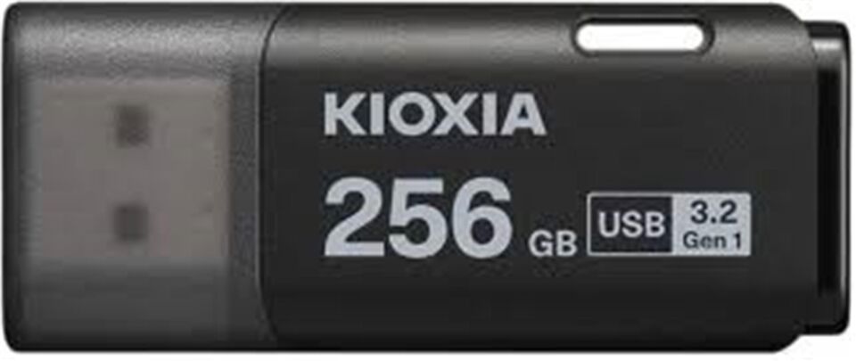 Kioxia 256GB U301 Siyah USB 3.2 Gen 1 Flash Bellek