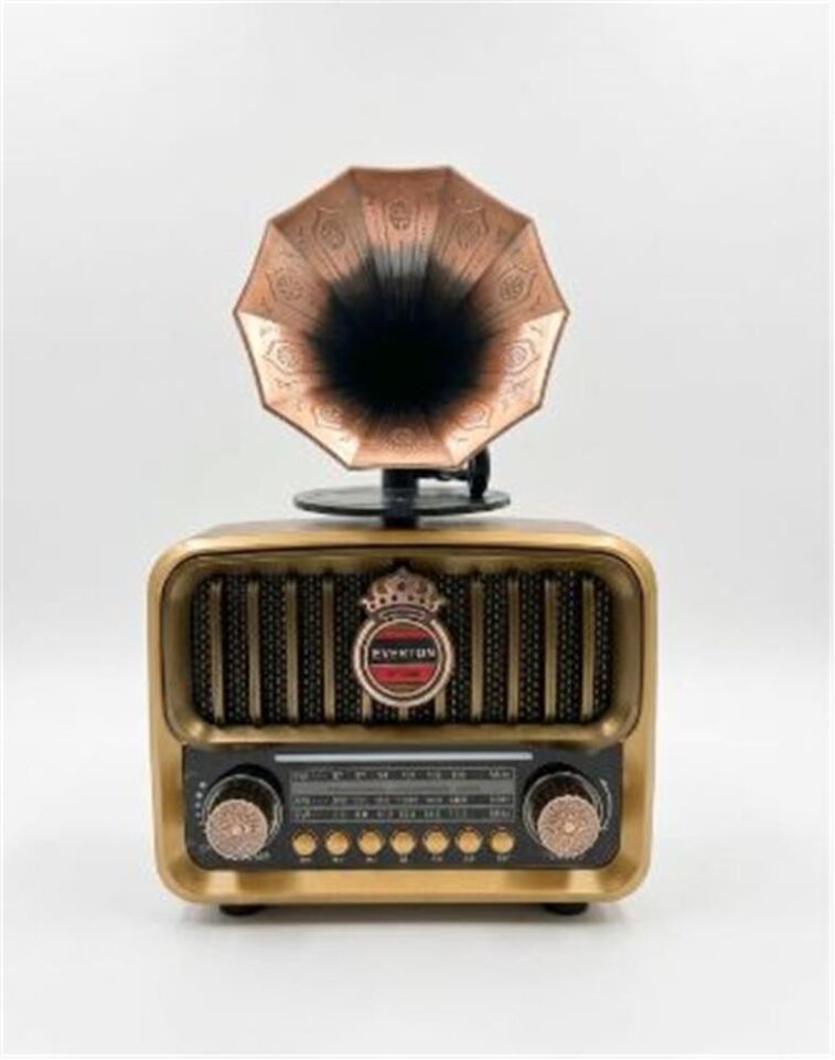 Everton RT-606 Gramofonlu, Şarjlı,  Nostaljik Radyo( Bluetooth-USB-SD-FM)