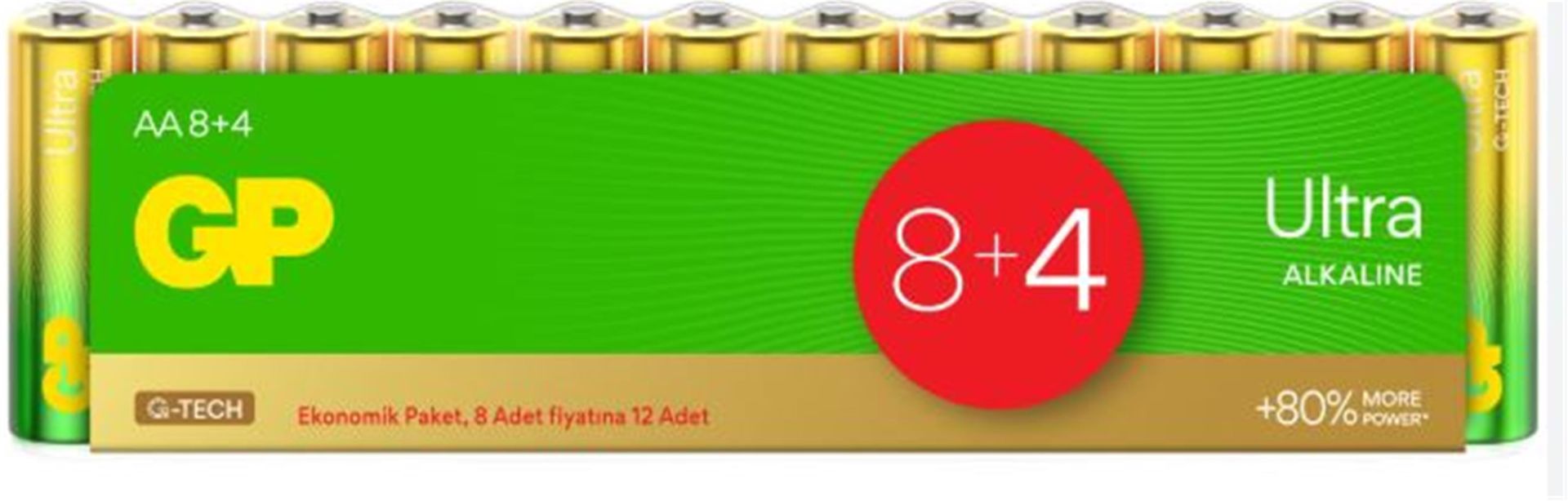 Gp R6 AA Boy Ultra Alkalin Kalem Pil 12'li Paket GP15AU-VS12