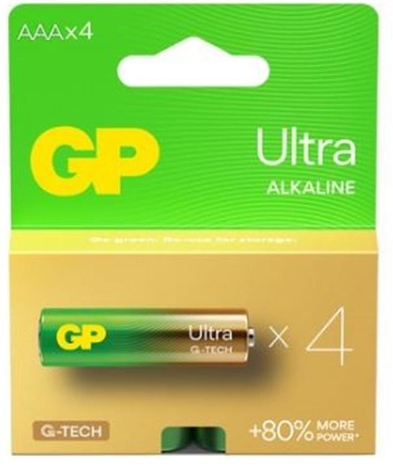 Gp R03 AAA Boy Ultra Alkalin İnce Kalem Pil 4'lü Paket GP24AUMB-U4