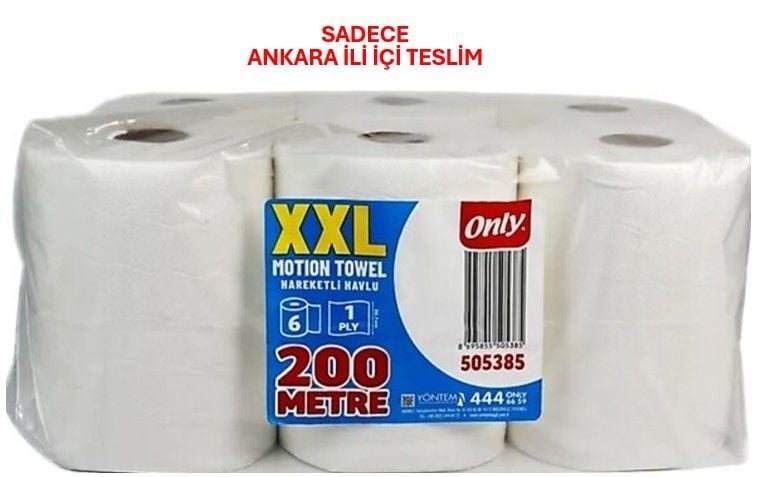 ONLY XXL HAREKETLİ HAVLU 200 METRE 6 LI