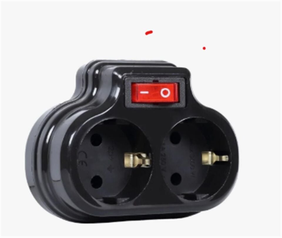 Mutlusan Topraklı 2lİ Anahtarlı Topraklı Fiş, SiyaH Priz  001 170 0330 07 0011