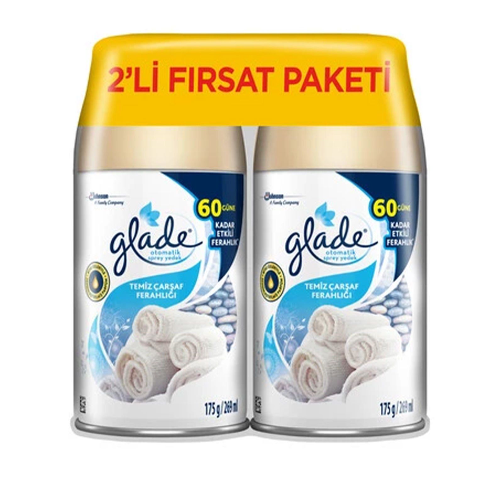 Glade Otomatik Sprey 2'li Yedek Temiz Çarşaf Ferahlığı 269ml