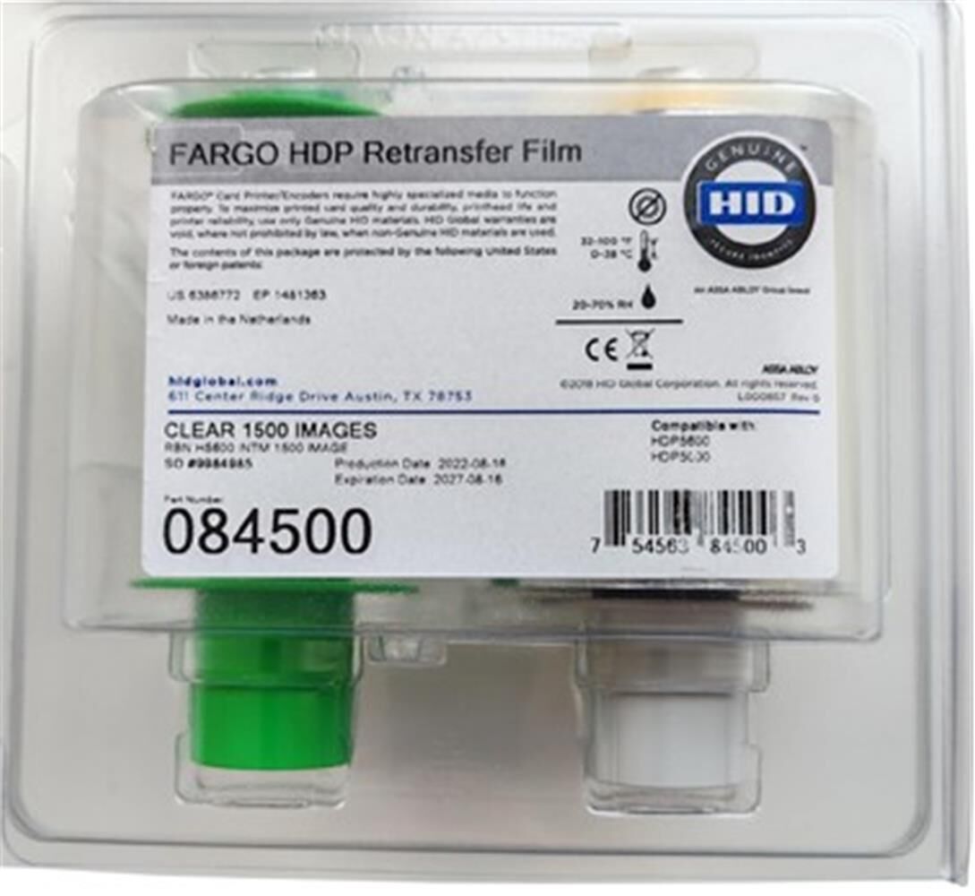 Fargo 084500 Transfer Film Ribbon HDP5000   1500 baskı