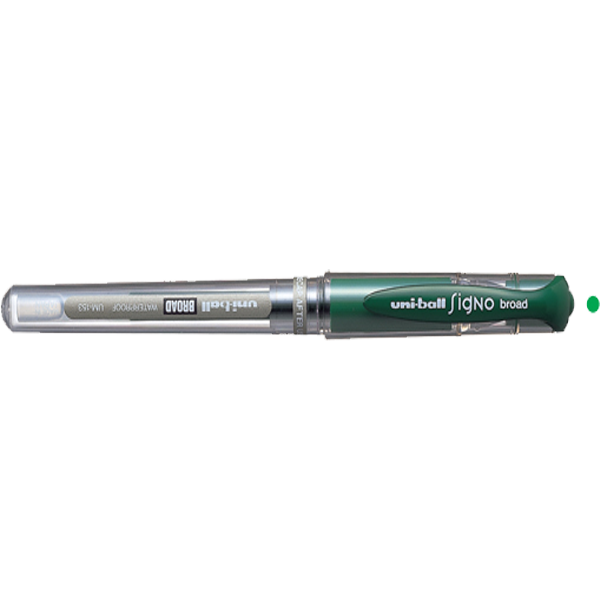 Uni-Ball Roller Kalem Signo Broad Jel Bilye Uç İmza Kalemi 1.0 MM Yeşil UM-153