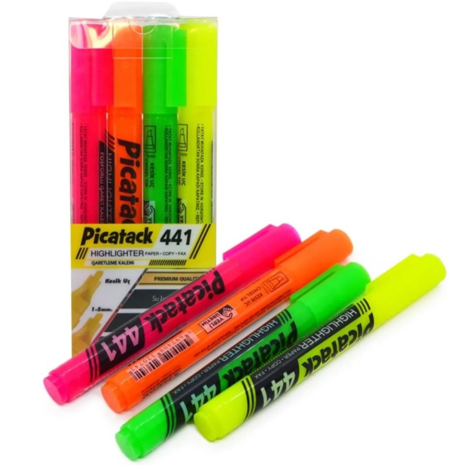 Picatack Fosforlu Kalem 4 Lü 441