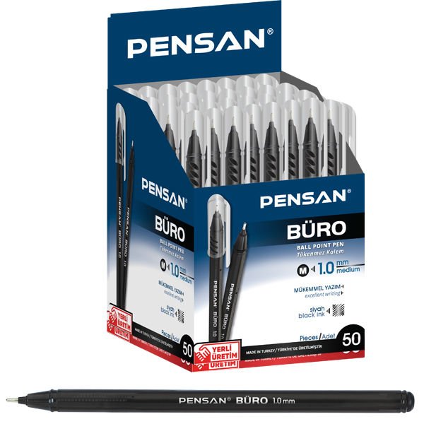 Pensan Tükenmez Kalem Büro 1.0 MM Siyah 2270