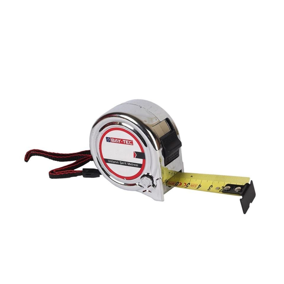 Bay-Tec Krom Şerit Metre 5 m x 25 mm