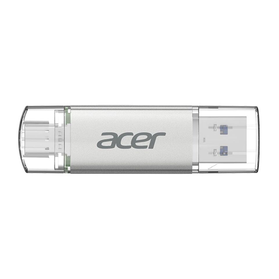 Acer 16GB USB 3.2 UT300-16GB USB-A+USB-C Çift Taraflı Metal Flash Bellek