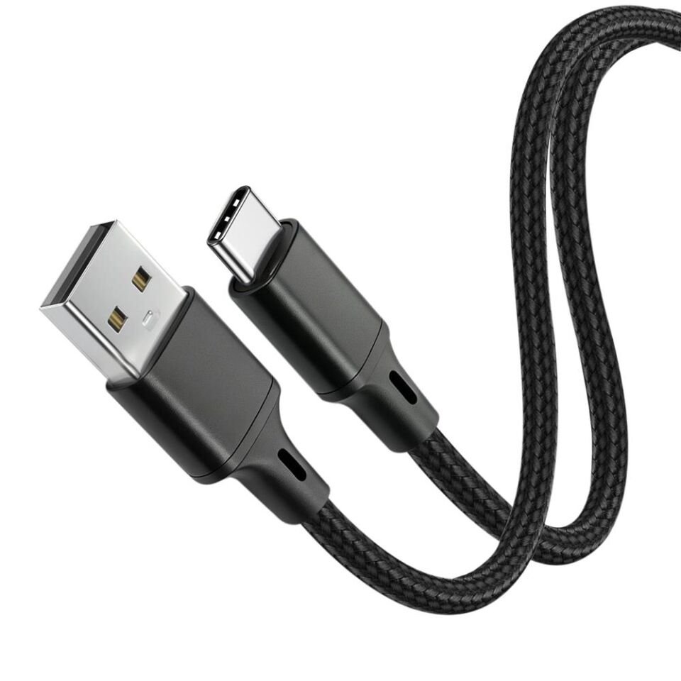 Vcom CU252 Type-C to USB 3m 15W (5V-3A) Örgülü Şarj Kablosu