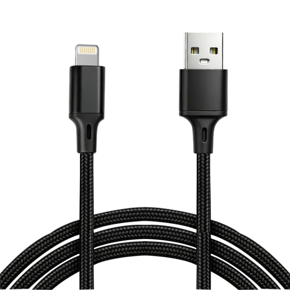 Vcom CU253 Lightning to USB 3m 10W (5V-2A) Örgülü Şarj Kablosu